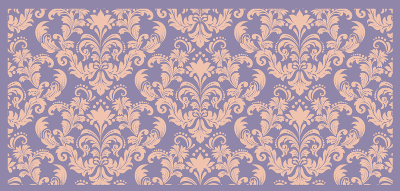 Baroque Pattern Detail textured vinyl rug - TenStickers