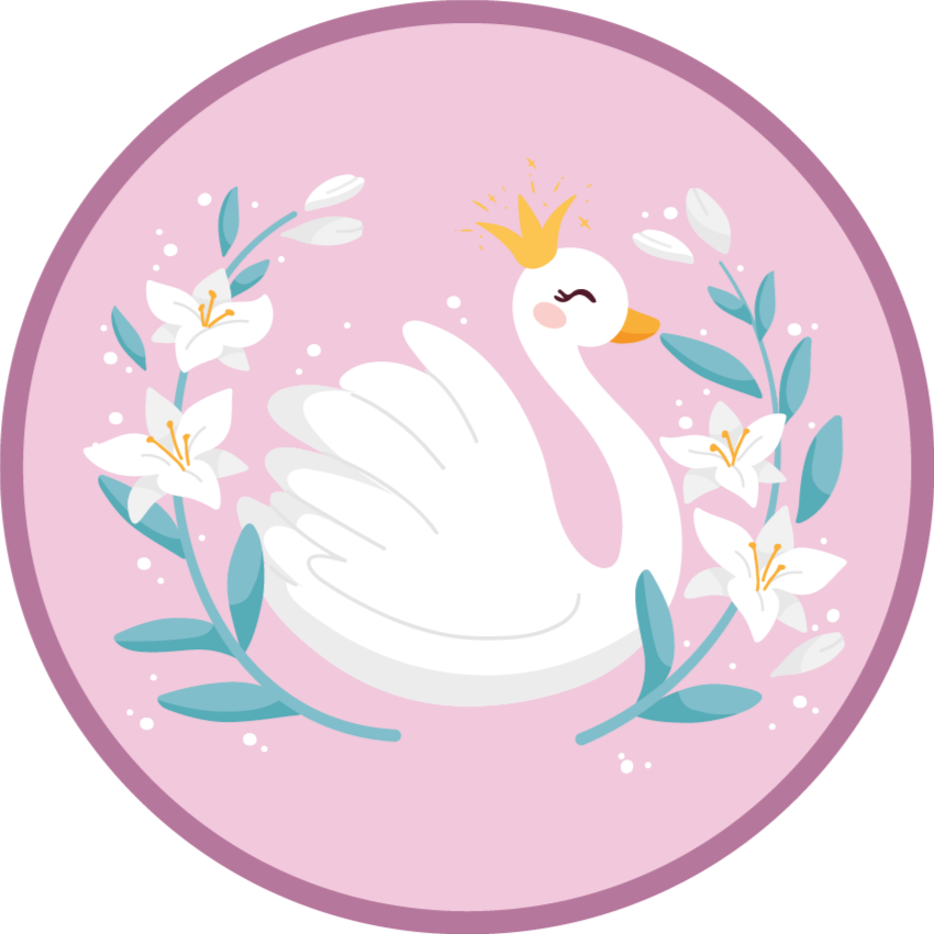 Swan Queen kids vinyl rug - TenStickers