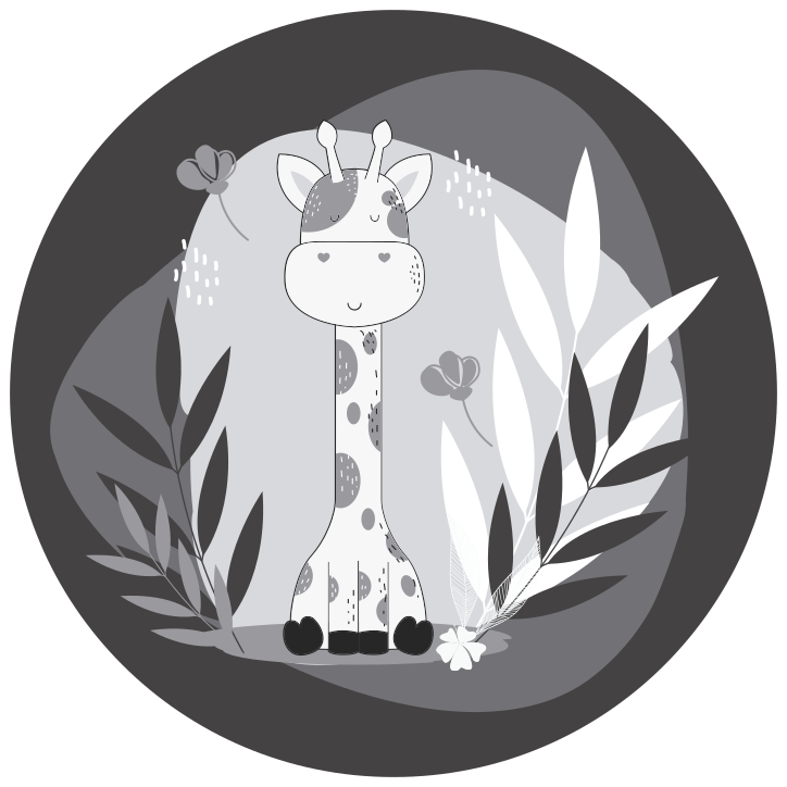 Giraffe nursery theme nursery vinyl rug - TenStickers