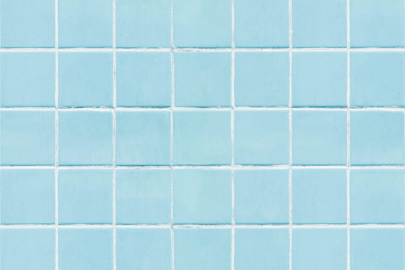 Tile vinyl rug azure tile design - TenStickers