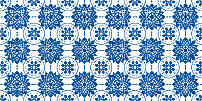 Ornamental Medallion tile vinyl rug - TenStickers