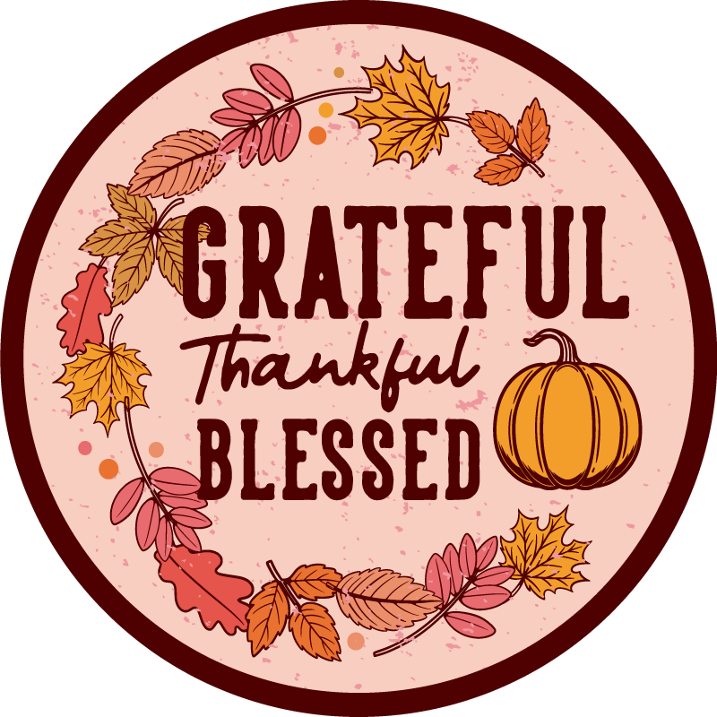Grateful thankful and blessed custom rug - TenStickers