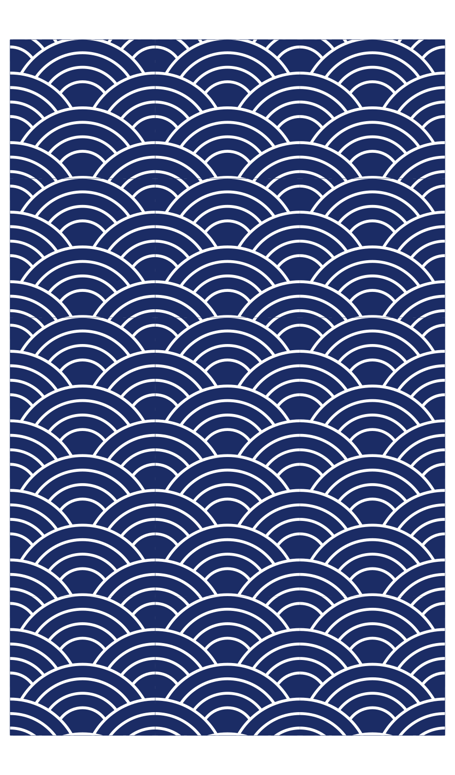Wavy Lines Pattern geometric vinyl rug - TenStickers