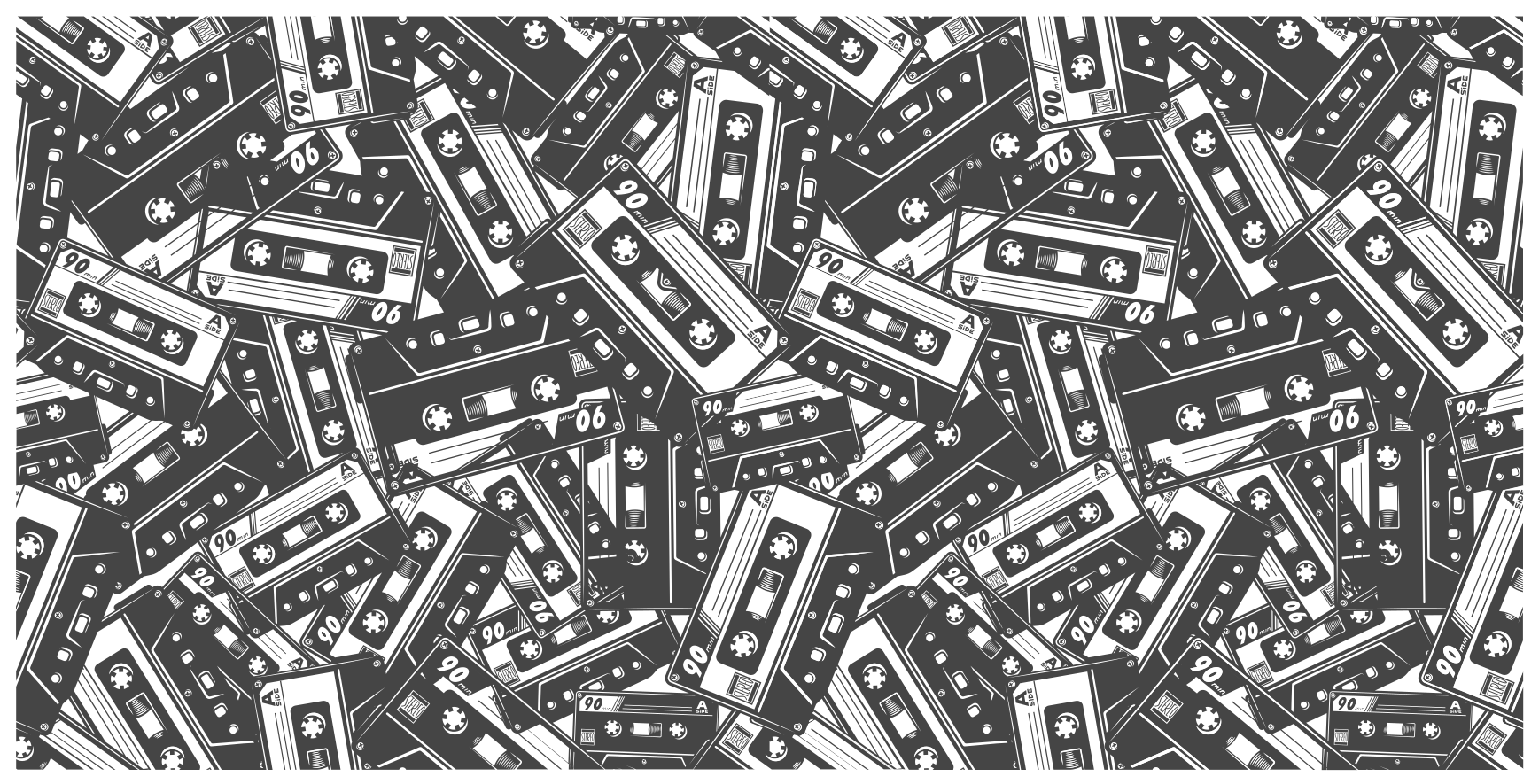 Cassette Tangle gaming vinyl rug - TenStickers