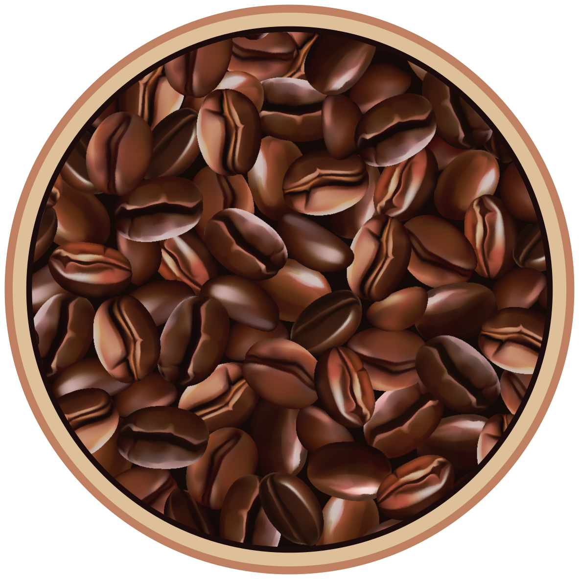 Realistic coffee pattern kitchen floor tiles - TenStickers
