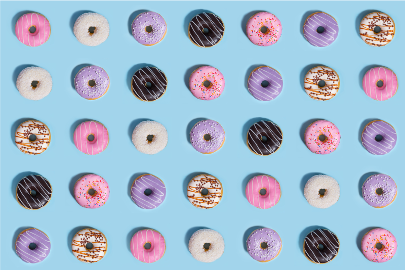 Donut Pattern Surface vinyl rug - TenStickers