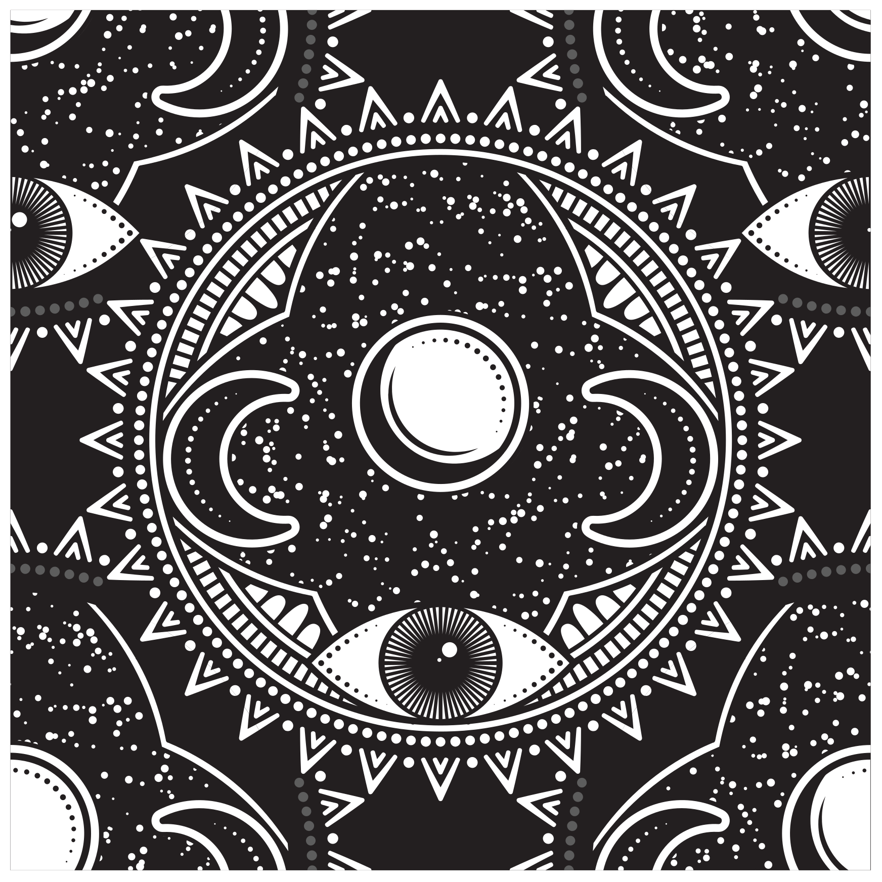 Mandala vinyl rug celestial mandala design - TenStickers