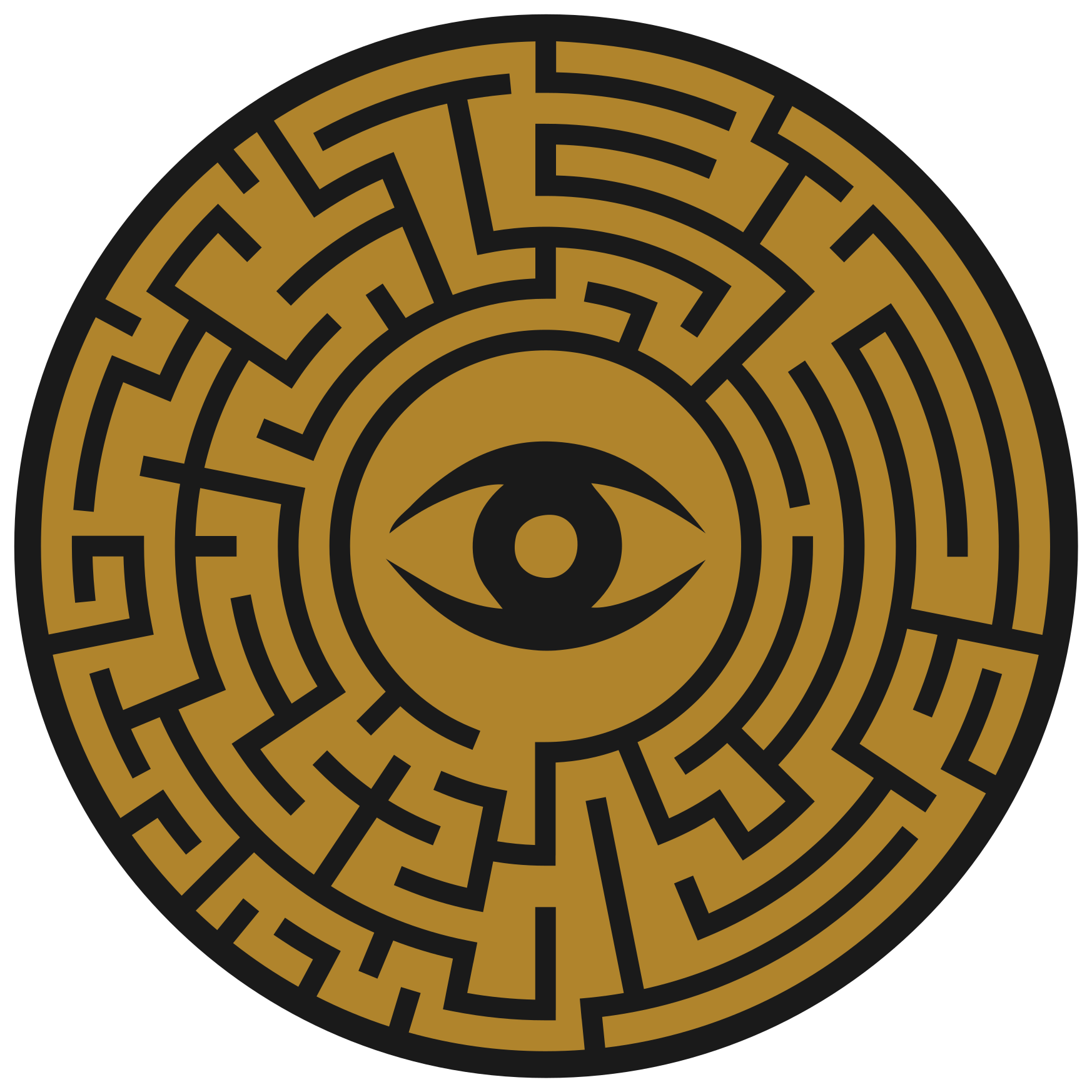 Labyrinth Eye Symbol gaming vinyl rug - TenStickers