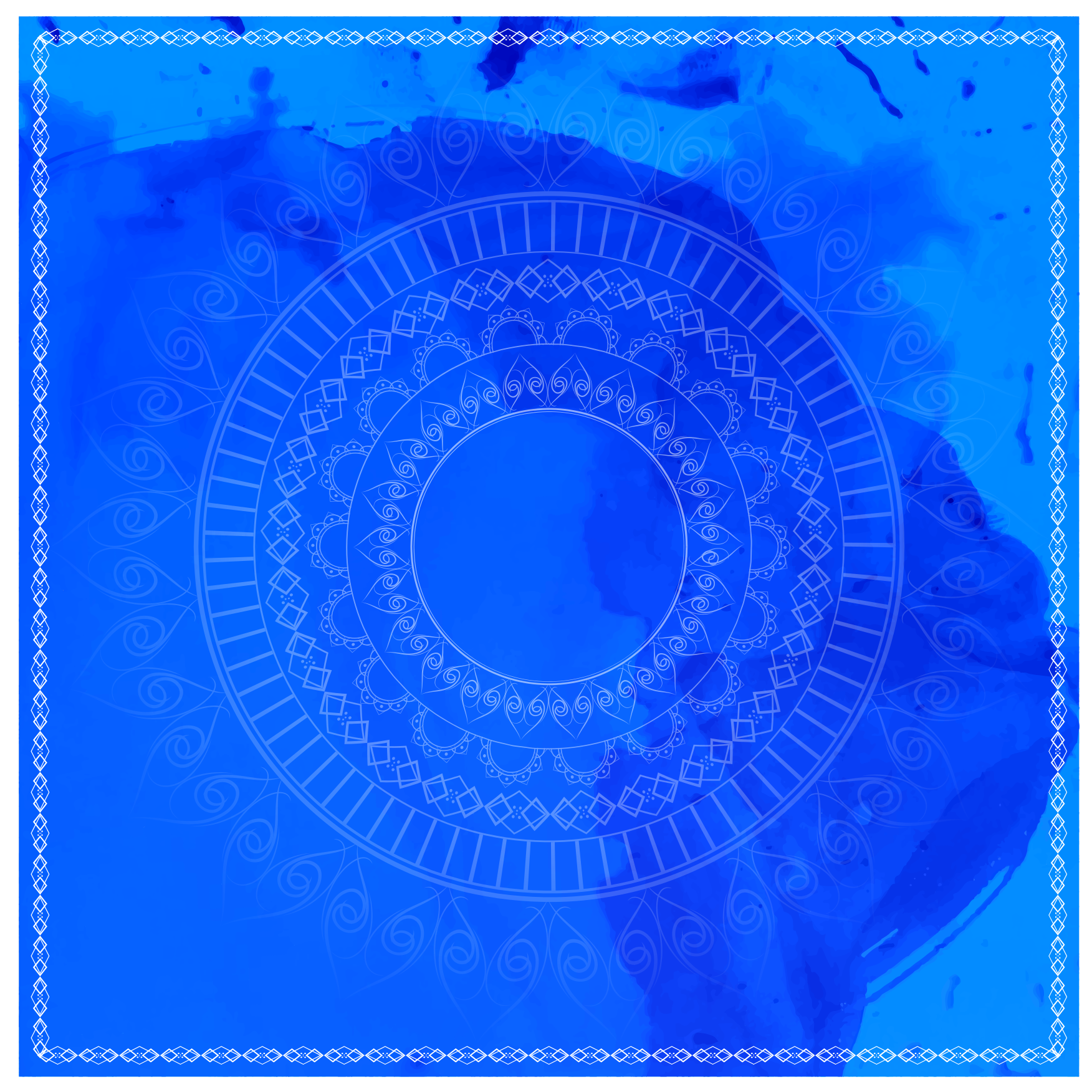Mandala vinyl rug for meditation and mindfulness - TenStickers