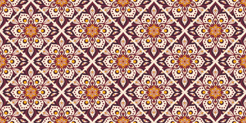 Vintage mandala pattern mandala vinyl rug - TenStickers