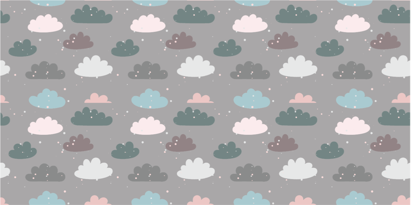 Cloudy Playtime nursery vinyl rug - TenStickers