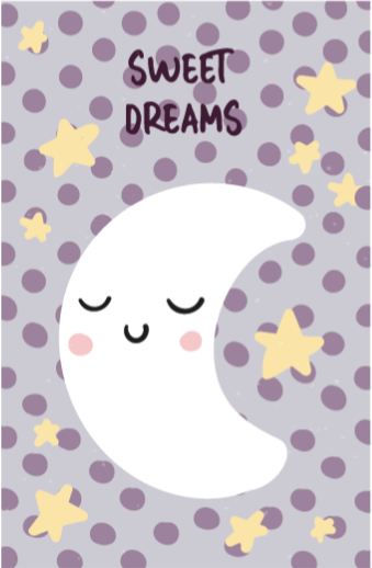 Sweet dreams moon baby play mat - TenStickers