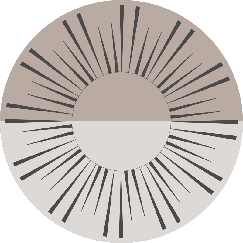 Sunburst Circular Design stripes vinyl rug - TenStickers