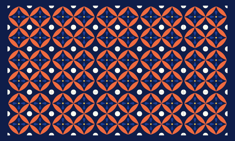 Geometric vinyl rug in geometric patterned design - TenStickers