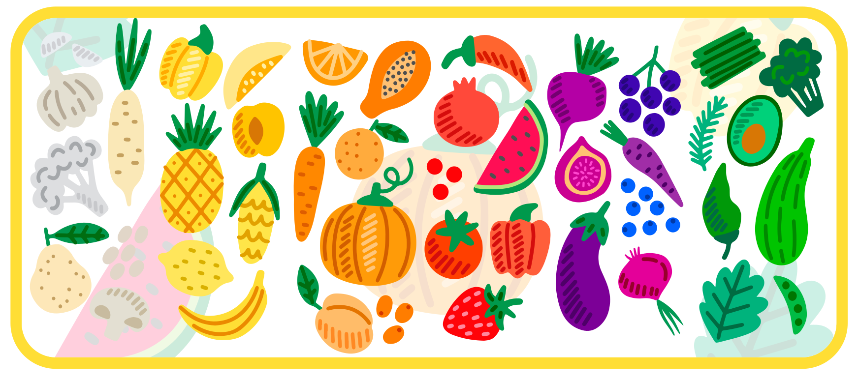 Colorful Fruit Pattern flower vinyl rug - TenStickers