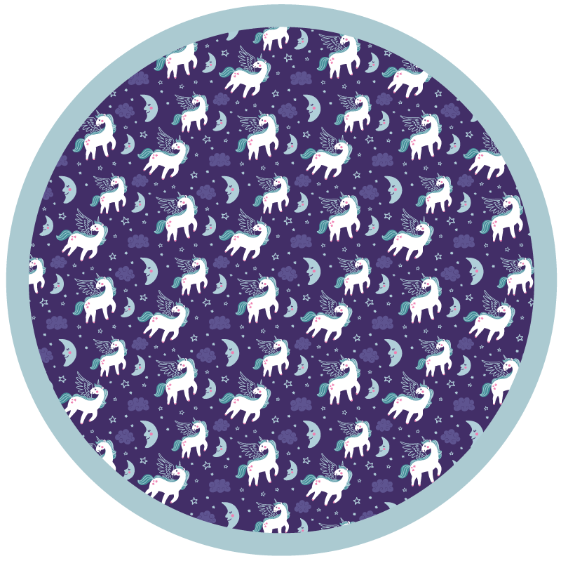 Polar Bear Circle vinyl rug - TenStickers