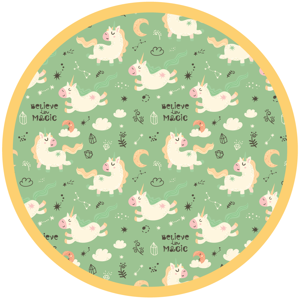 Magical Unicorns kids vinyl rug - TenStickers