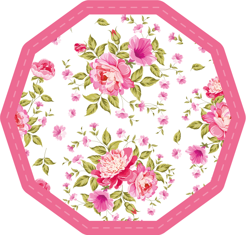 Blooming roses pattern bedroom rug - TenStickers