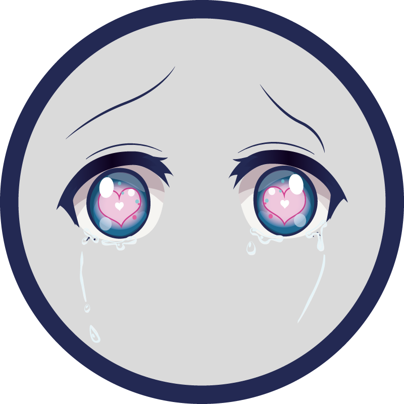 Crying anime eyes teen vinyl rug - TenStickers