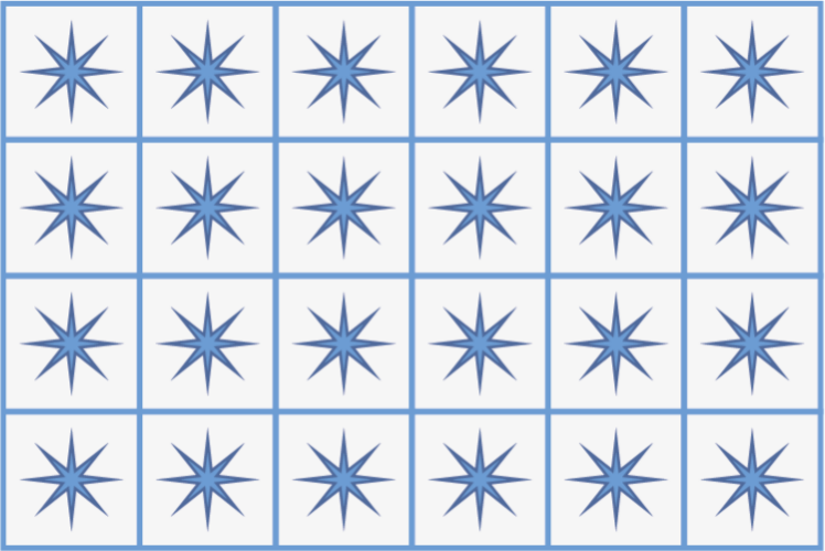 Blue star tiles vinyl carpet - TenStickers