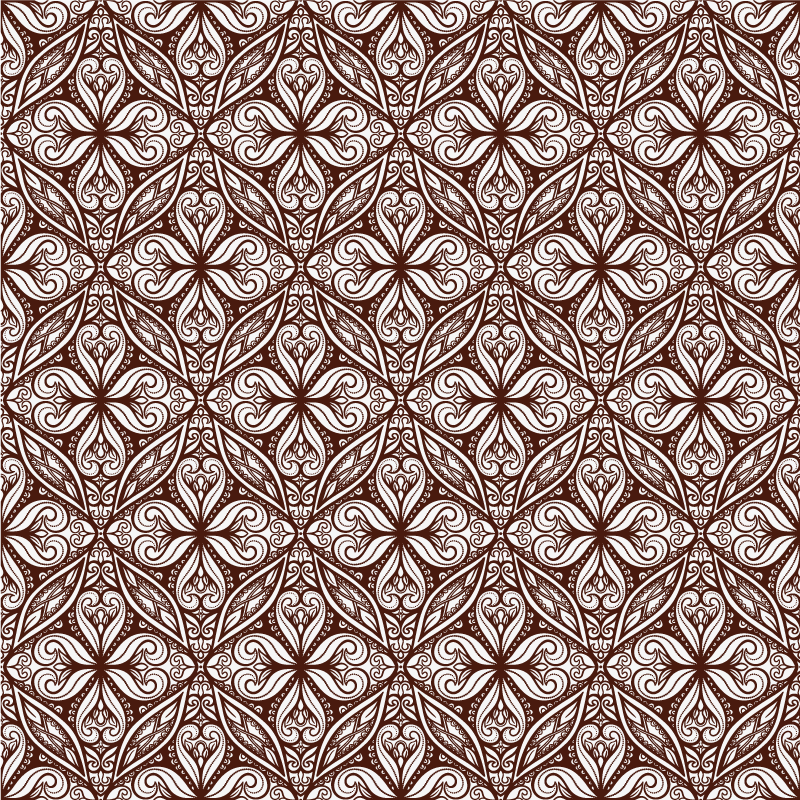 Brown retro tiles vinyl carpet - TenStickers