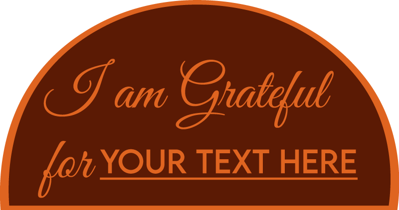 Personalised I am grateful for custom rug - TenStickers