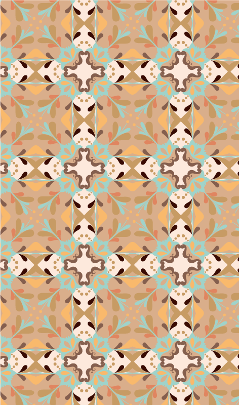 Classic tiles vinyl carpet - TenStickers