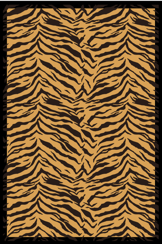 Tiger effect animal print vinyl rug - TenStickers