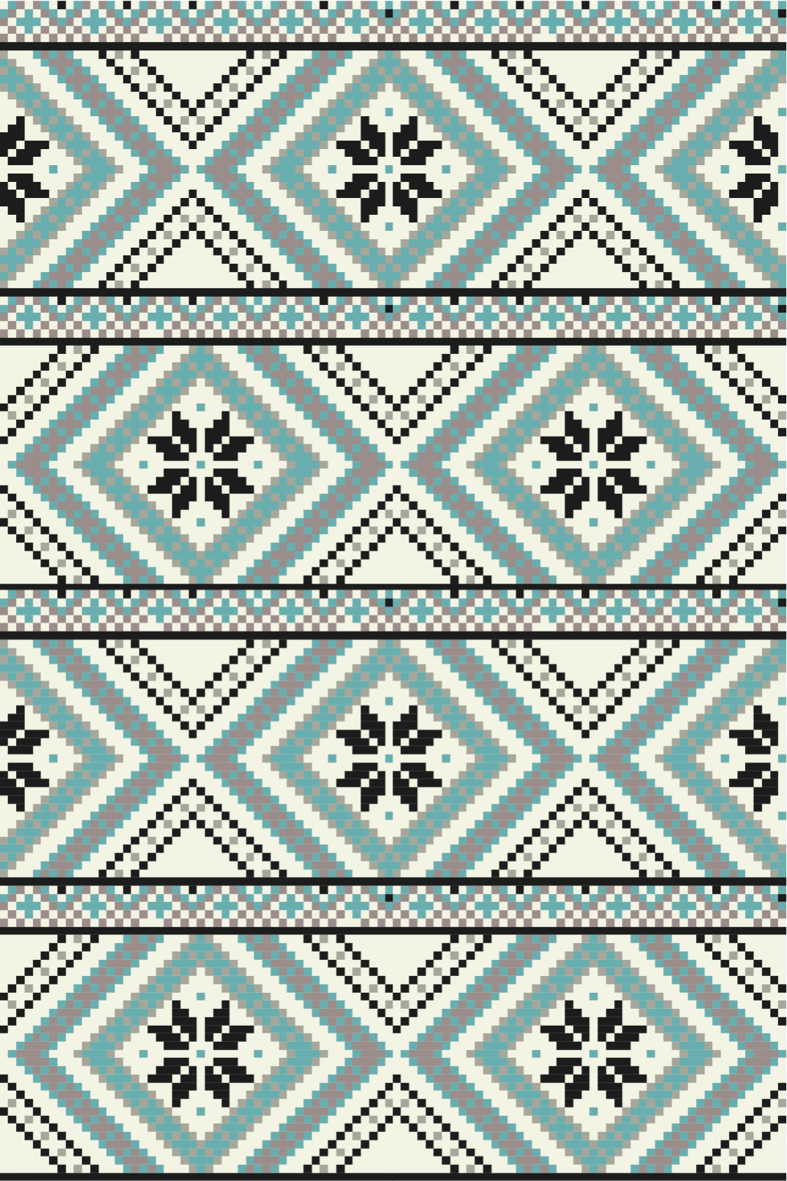 Geometric vinyl rug with ethnic pattern design - TenStickers