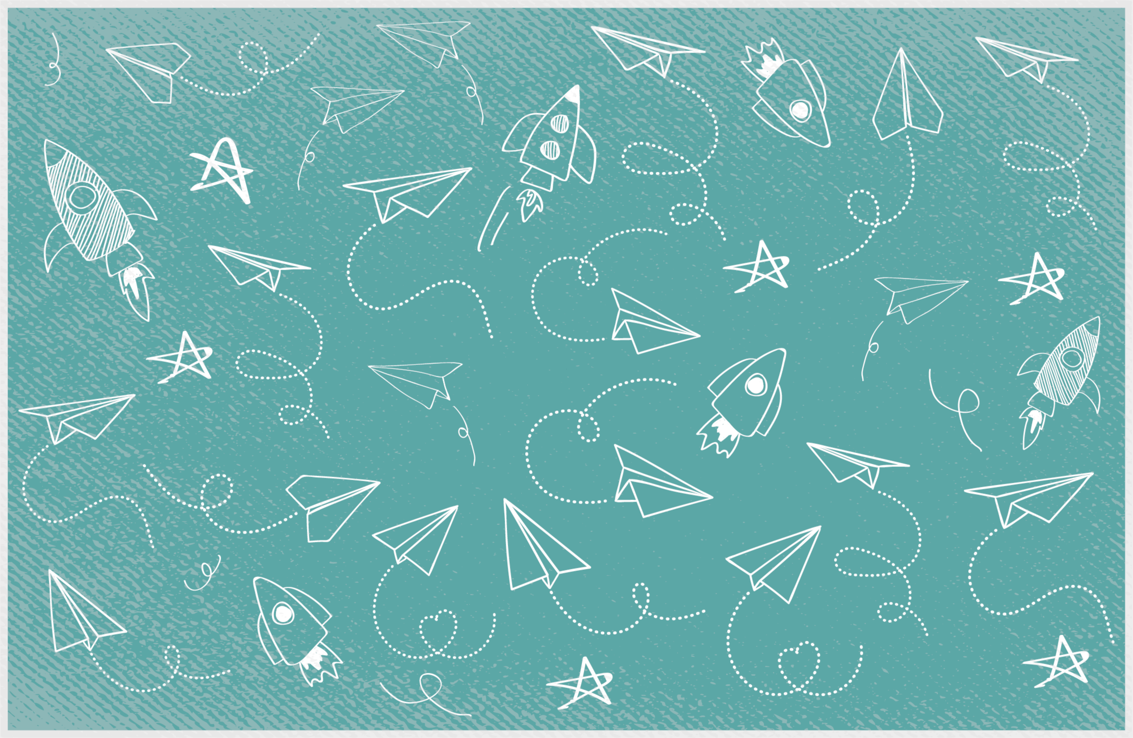 Korean paper planes vintage vinyl rug - TenStickers