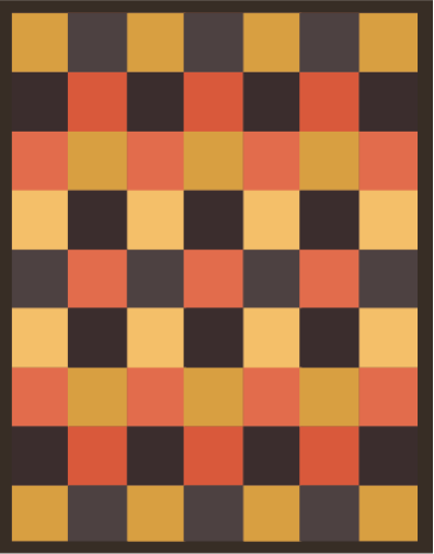 Geometric vinyl rug geometric checkerboard - TenStickers