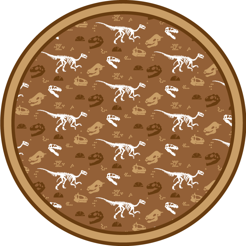 Dinosaur Motifs vinyl rug - TenStickers