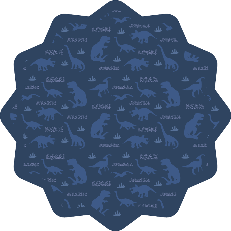 Dinosaur Outlines vinyl rug - TenStickers