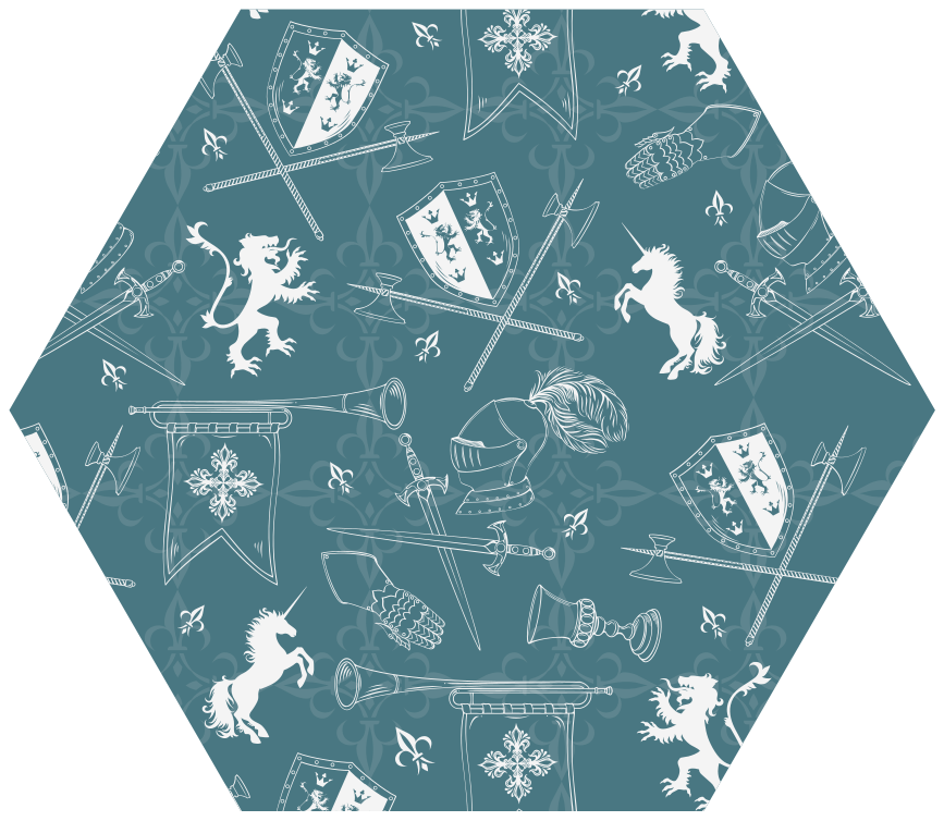 knight seamless pattern  animal rug - TenStickers