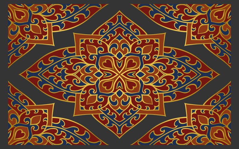 Mandala vinyl rug with elegant mandala design - TenStickers
