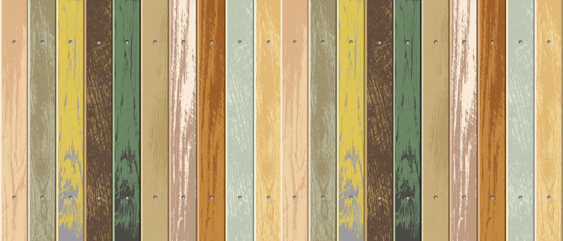 Fading colourful wood hallway runners - TenStickers
