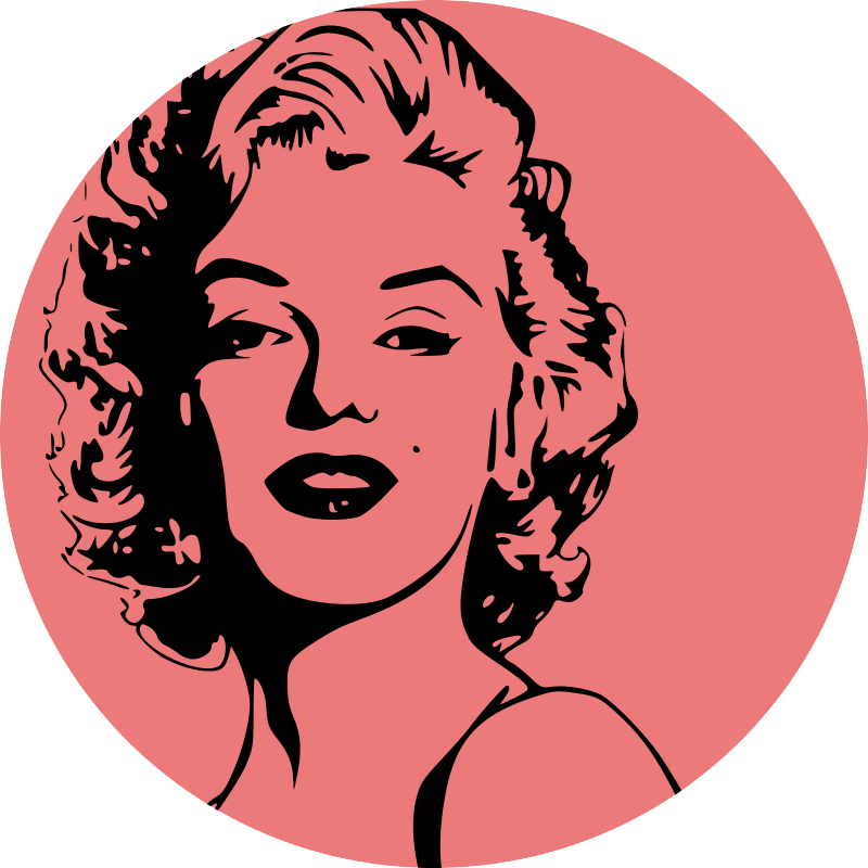 Marilyn Monroe portrait vinyl rug - TenStickers
