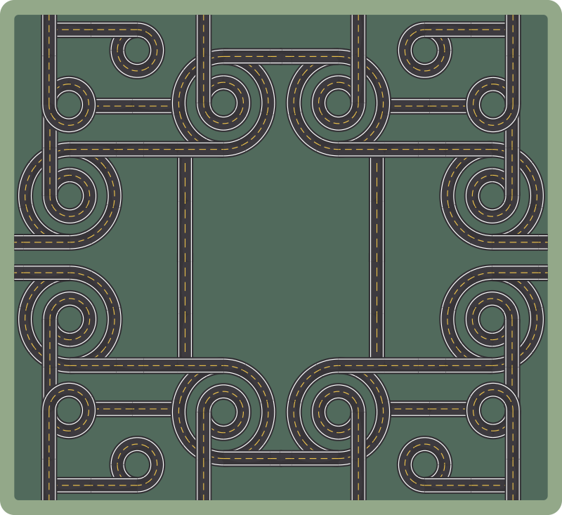 road playmat for children road rug - TenStickers