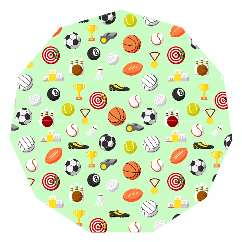 Sports Themed gaming vinyl rug - TenStickers