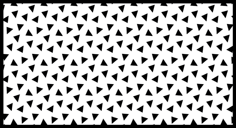 Black and White Triangles geometric vinyl rugs - TenStickers