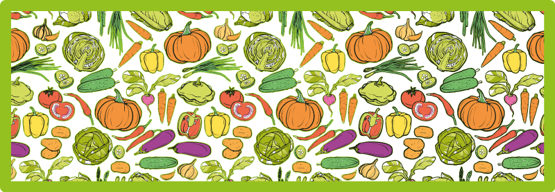 Fruit and Vegetable  kitchen vinyl rug - TenStickers