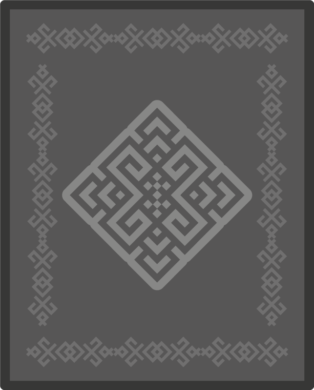 Intricate Geometric Pattern gray vinyl rug - TenStickers