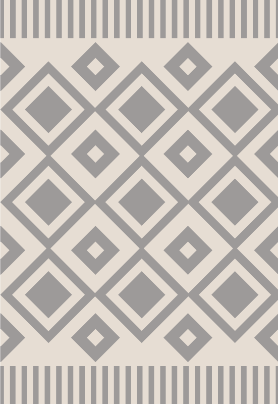 Grey elegant shapes geometric vinyl rug - TenStickers