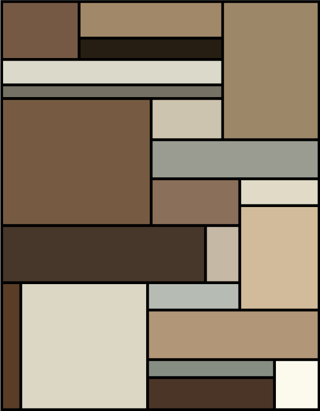 Contemporary Geometric Layers modern vinyl rug - TenStickers