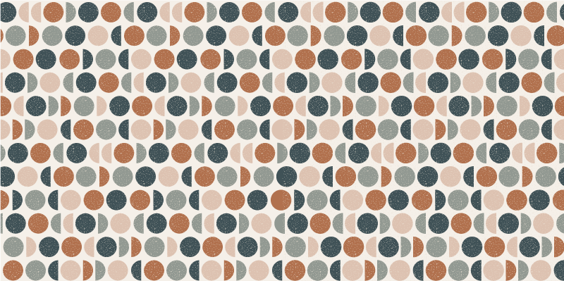 Semi circles pattern geometric rugs - TenStickers