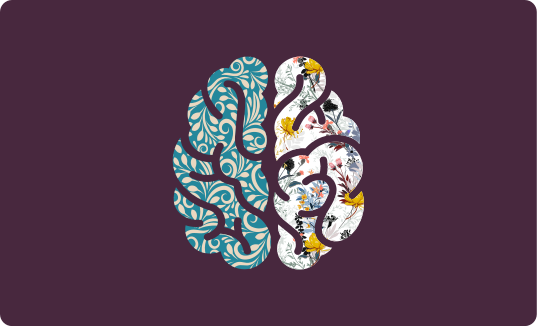 Botanical Yin Yang flower vinyl rug - TenStickers