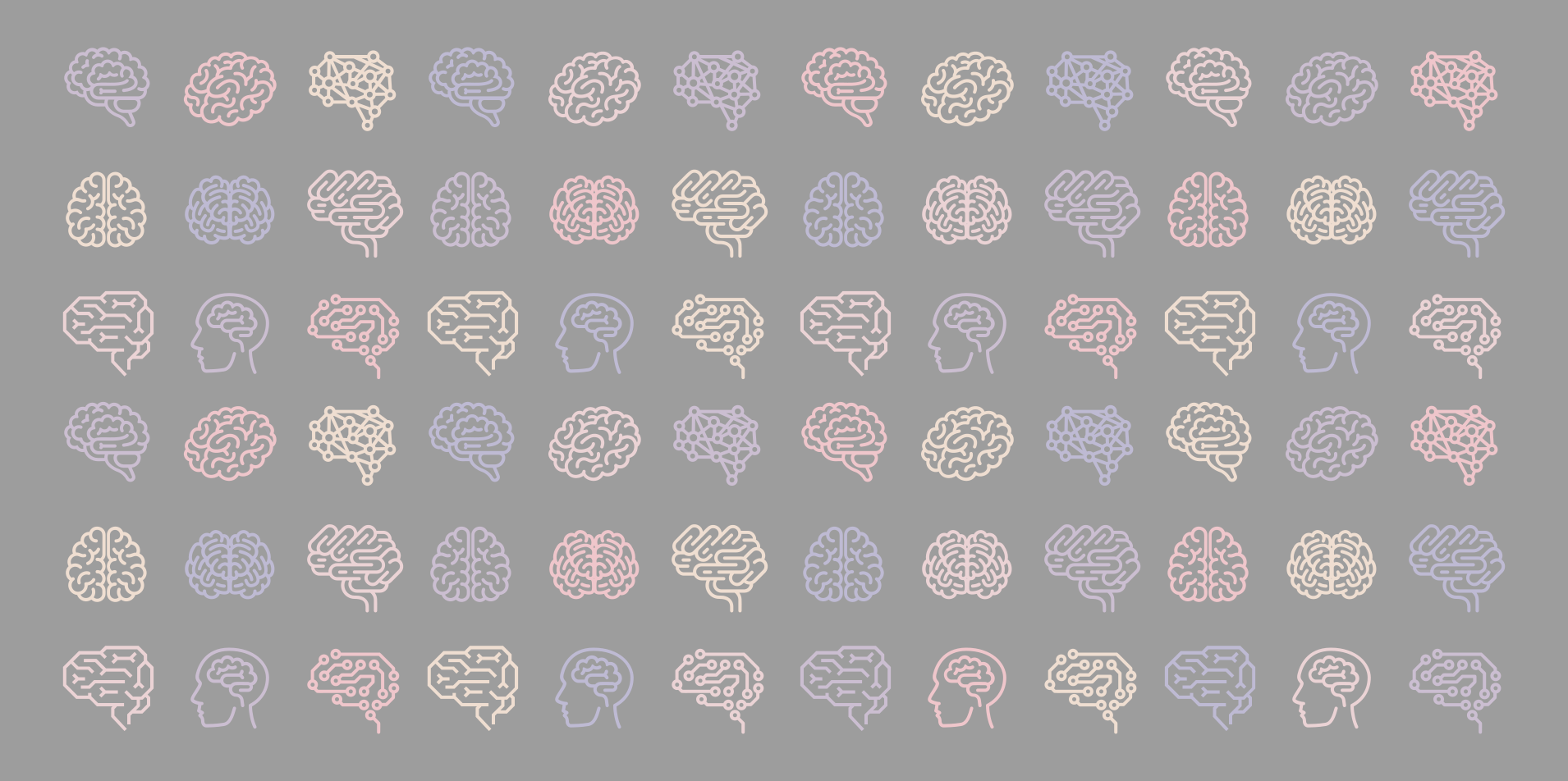 pastel brains modern vinyl rug - TenStickers