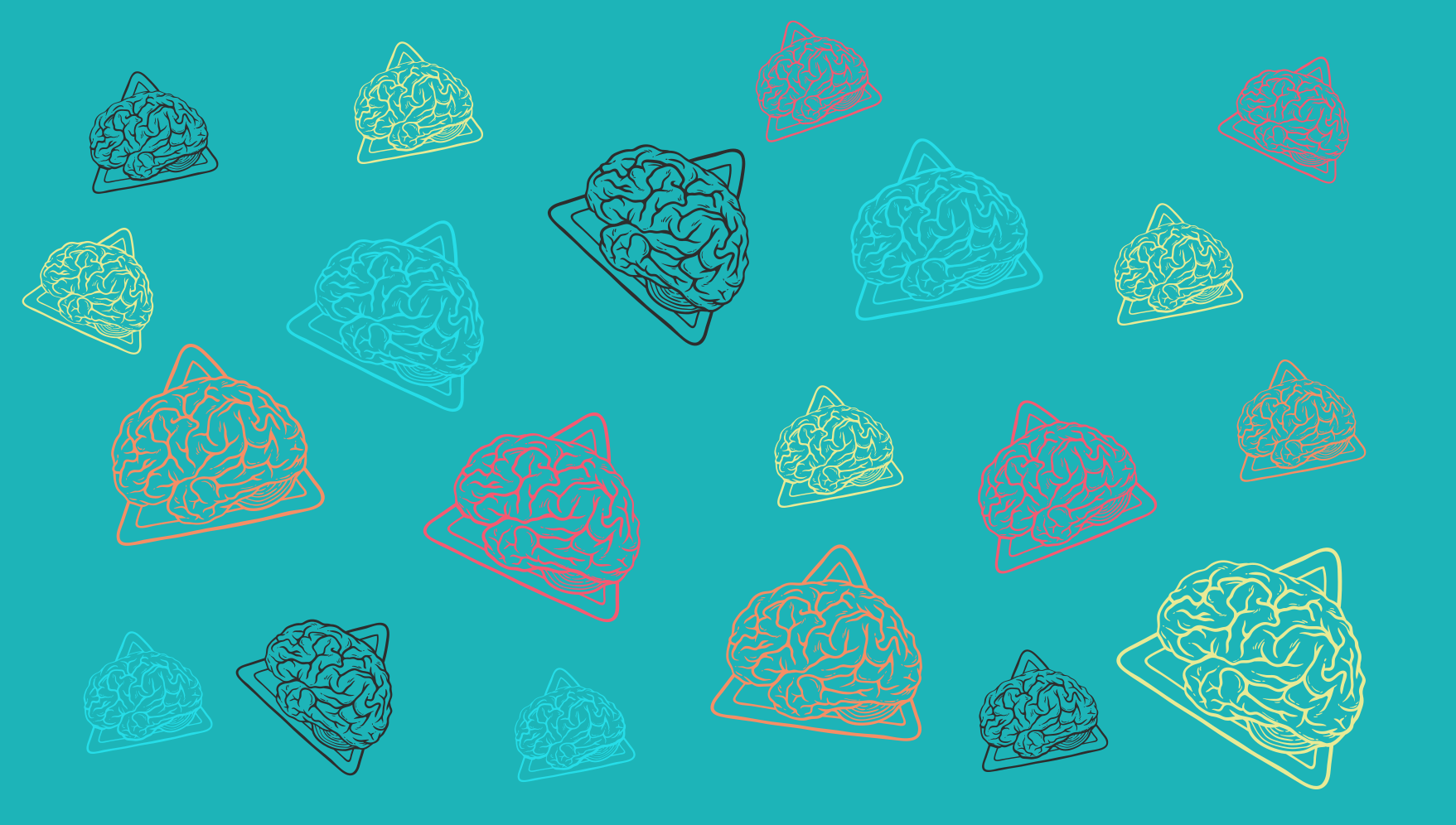 Abstract Brain Patterns vinyl rug - TenStickers