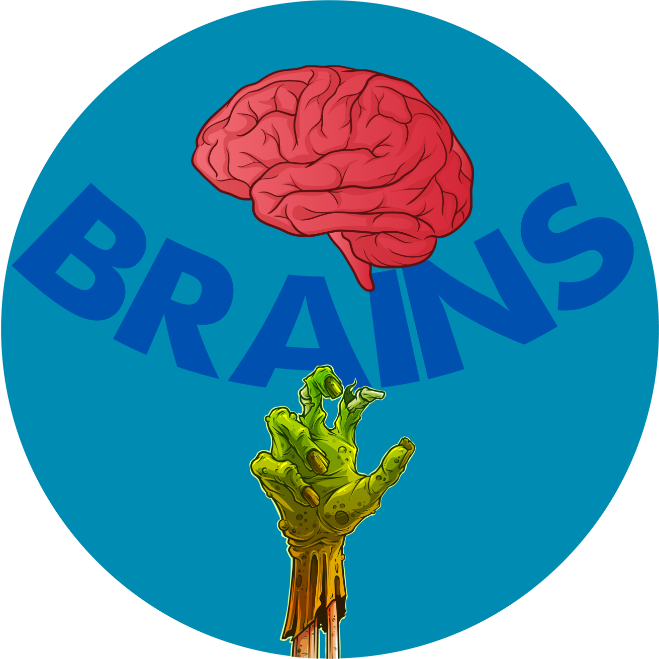 zombie brains teen vinyl rug - TenStickers