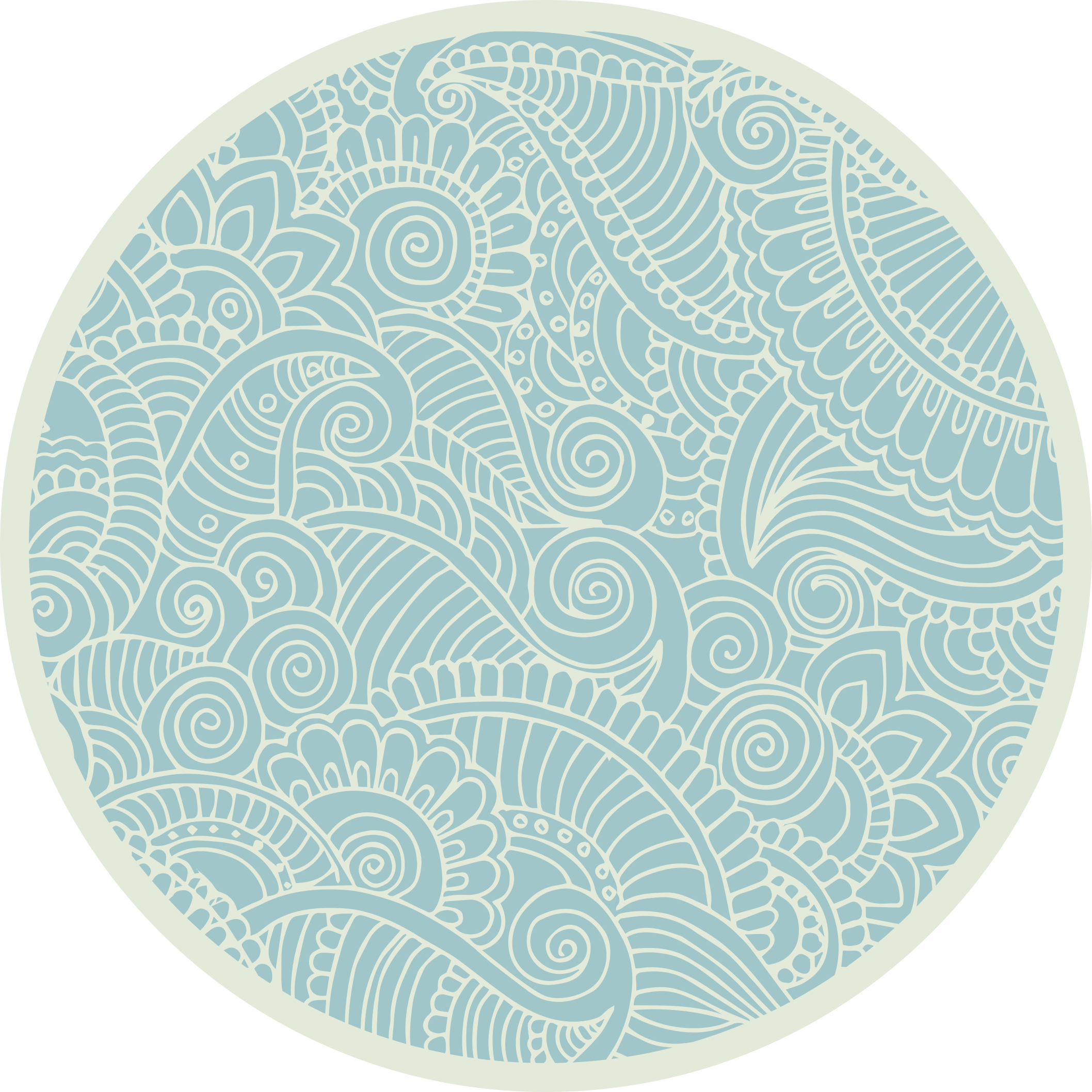 Nautical Mandala mandala vinyl rug - TenStickers
